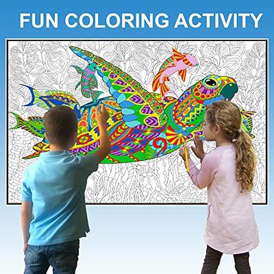 Giant Coloring Poster for Adults and Kids - Motivational Huge Wall Coloring  Art - Extra Large Coloring Posters - Jumbo Coloring Pages - Big Coloring