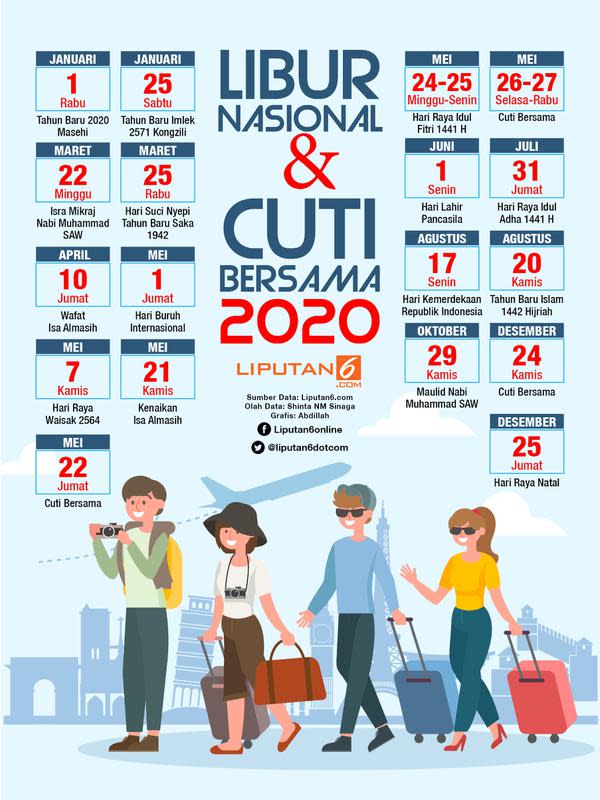 Kalender Libur Nasional Dan Cuti Bersama 2020