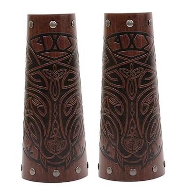 FENOHREFE Vintage Renaissances Arm Guards Arm Bracer Embossed Norse Symbol  Faux Leather Arm Armors Cosplay Costume Prop arm bracers Medieval for Men :  : Clothing, Shoes & Accessories