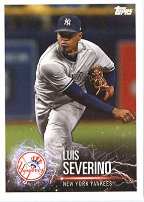 Luis Severino player worn jersey patch baseball card (New York