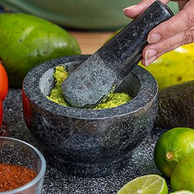 Maxam Mortar and Pestle Set - 5 Inch - Heavy Natural Granite Spice Grinder  Bowl, Herb Crusher, Make Fresh Guacamole at Home - Yahoo Shopping