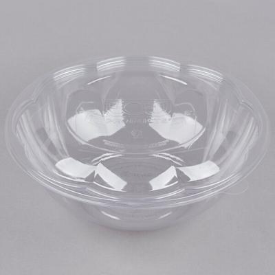 Eco-Products EP-SB48 48 oz. Clear Compostable Plastic Salad Bowl with Lid -  150/Case