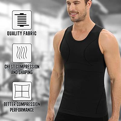  Odoland Men's 3 Pack Body Shaper Base Layer Shirt