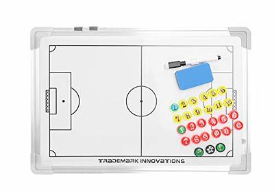 Trademark Innovations Soccer Magnetic Coaching Board Whiteboard Clipboard