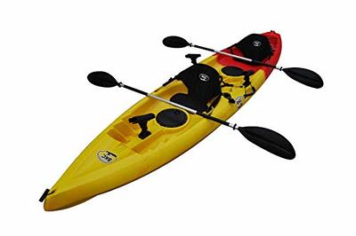  Elkton Outdoors Steelhead Inflatable Fishing Kayak -  One-Person Angler Blow Up Kayak, Includes Paddle, Seat, Hard Mounting  Points, Bungee Storage, Rigid Dropstitch Floor and Spray Guard : Sports &  Outdoors