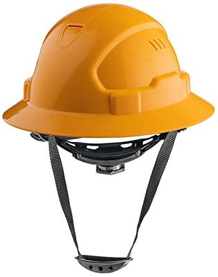 Full Brim Hard Hats Construction OSHA Approved Vented Safety Helmet Hard Hat,  Cascos De Construccion Work Hardhat for Men/Women Custom Carbon Design 6  Point Ratcheting with Chin Strap (Solid Yellow) - Yahoo