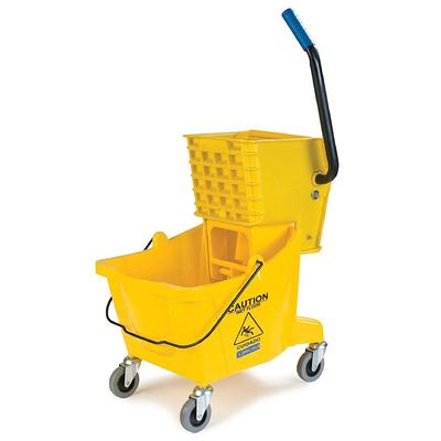 Yellow Mop Bucket & Wringer (35 Qt.): WebstaurantStore