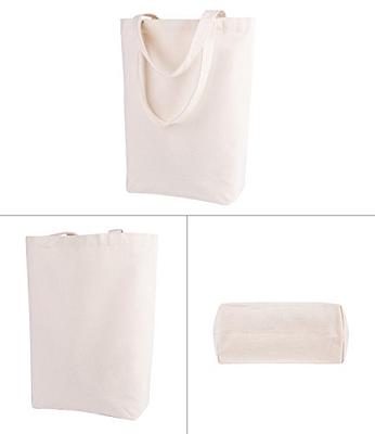 Tote Bag| Shopping Bags with Handle 6 Pockets| Blank Canvas Tote Bags for  DIYBranding Gift| Cloth Bags Reusable Grocery Bag