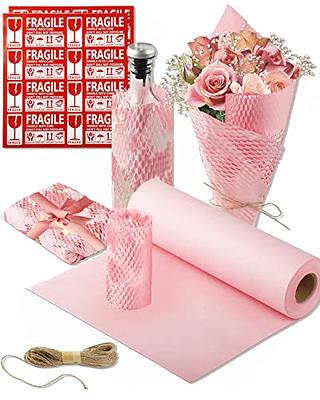 Pink Eco Friendly Packaging Paper, Honeycomb Cushioning Wrap