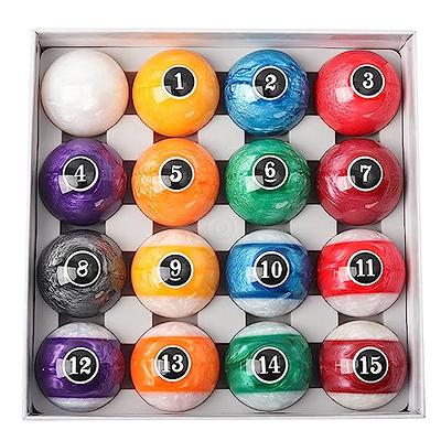 Imperium Style Pool Balls Billiard Set - Regulation Size - 17 Pc  Professional Pool Set w/Cue Ball and Sleek Black and Silver Case - Multi  Colored 