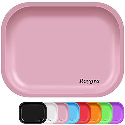  YAPAS Rolling Tray with Magnetic Lid - 7 inch x 5.5 inch Metal  Rolling Tray - Cigarette Rolling Trays - Smoke Accessories - Rolling Paper  Tray - Rolling Plate (Clear,Purple) : Health & Household