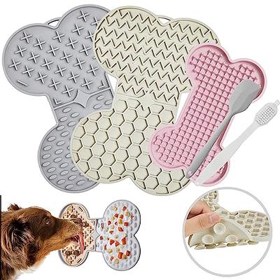 CIICII Dog Lick Mat for Dogs Crate, 2 in 1 Dog Slow Feeder Treat