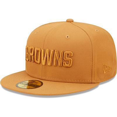 Men's New Era Cream/Brown Cleveland Browns 2022 Sideline 59FIFTY