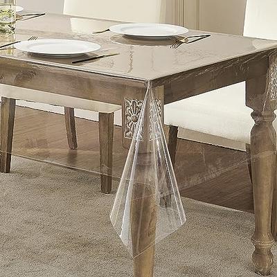 Crystal Clear PVC Vinyl Wipe Clean Tablecloth - PREMIUM QUALITY - ALL SIZES