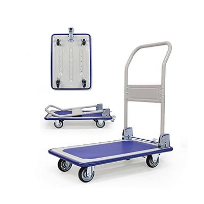 Folding Platform Cart Heavy Duty Hand Truck Moving Push Flatbed