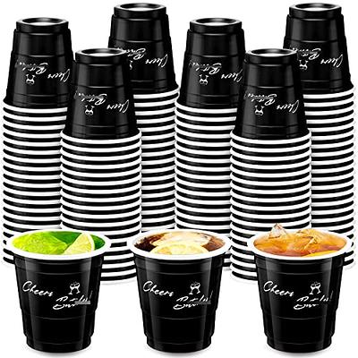 100pcs Mini Plastic Cups, 2 Oz Black Cups, Disposable Red Black Small  Plastic Cups, Suitable For Party Wine Tasting, Condiments, Snacks, Sauce  Samples