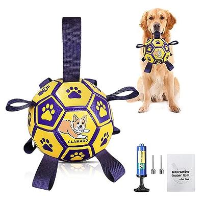 QDAN Dog Toys Soccer Ball, Interactive Dog Toys for Tug of War