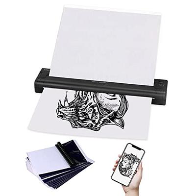 INKCHUM Tattoo Stencil Printer Bluetooth Tattoo Printer with 10pcs Transfer  Paper, 2500mAh Stencil Printer for Tattooing Compatible with iOS,Android