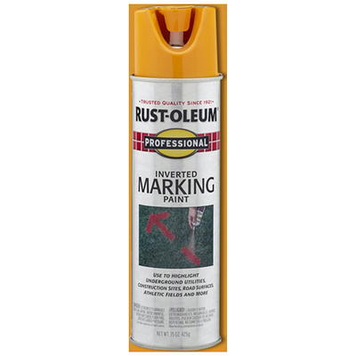 Rust-Oleum Industrial Choice 17 oz. M1600 Fluorescent Red Inverted Marking Spray Paint (Case of 12), Fluorescent Red Flat