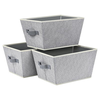 Homsorout 3 Pack Storage Boxes with Lids Foldable Storage Cubes