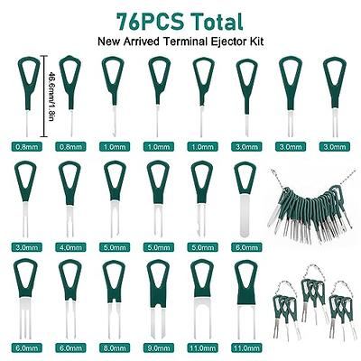 76 PCS Terminal Removal Tool Kit, Terminal Ejector Kit Depinning Automotive Tool  Set Auto Electrical Wiring Crimp Connector Pin Repair Pin Removal Tools Set  for Most Car Connector Terminal Devices - Yahoo Shopping
