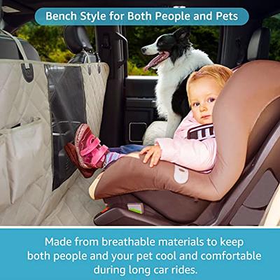 Lassie 4 in 1 Full Coverage Dog Floor Car Hammock,100% Waterproof Dog Car  Seat Covers for Back Seat with Mesh Window for Sedans,Backseat Bench  Protector for Cars, SUVs and Trucks etc 