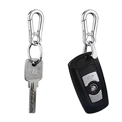 Amaxiu Spring Keychain Clip Key Ring, 2PCS Metal Keychain