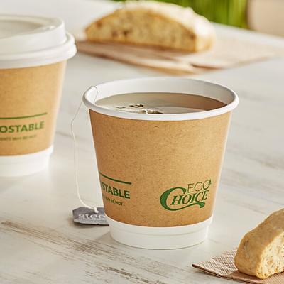 EcoChoice 24 oz. Kraft Compostable Paper Hot Cup - 25/Pack