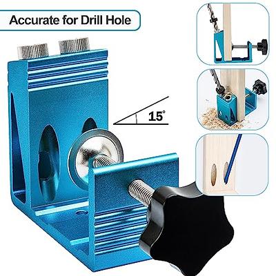 HFM Pocket Hole Jig Kit Adjustable Woodworking Tools Pocket Dowel Hole Jig  System Set Wood Woodwork Guides Joint Angle Tool Carpentry Locator. - Yahoo  Shopping