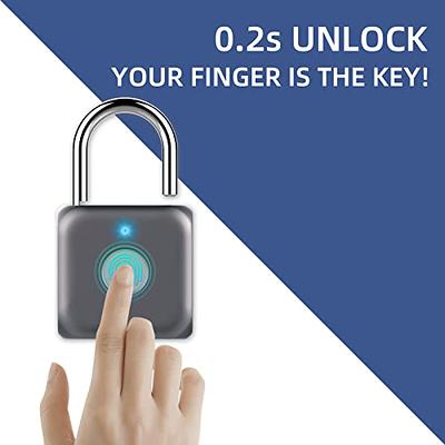 Fingerprint Padlock eLinkSmart Combination Lock - Keyless Locker Lock for  School Locker Backpack Suitcase Luggage: Gray Metal Gym Padlock