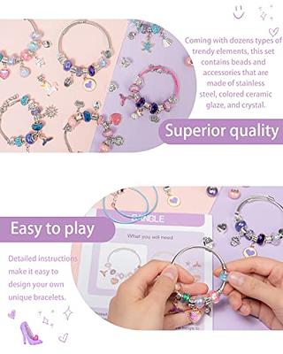 Deinduser Charm Bracelet Making Kit for Girls Luxury Birthday