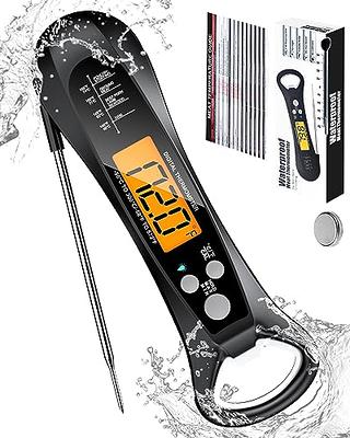 Meat Thermometer Digital for Cooking and Grilling, Collapsible Probe, with  Magnet, Calibration, Backlight Waterproof Food Thermometer, Instant Read