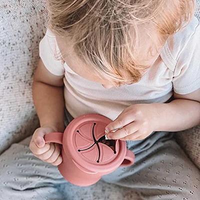 silicone snack container with lid for baby and toddler