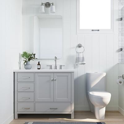 ARIEL Taylor 54-in Grey Bathroom Vanity Base Cabinet without Top