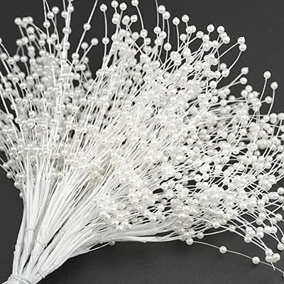 100 Pieces String Pearl Sticks Pearls for Crafts, Artificial Pearls String  Beads for Wedding Bridal Flower Bouquet, Wedding Party Table Decor,  Corsage, Christmas Garland, DIY Accessories (White) - Yahoo Shopping