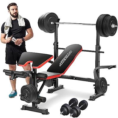 Hashtag Fitness adjustable barbell rack 16in1 gym bench for home