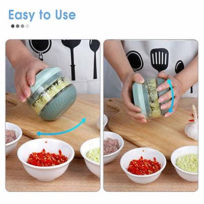 22 in 1 Vegetable Chopper with Container, TENBOK 11 Stainless Steel Blades  Vegetable Slicer, Onion Mincer Chopper, Cutter, Dicer