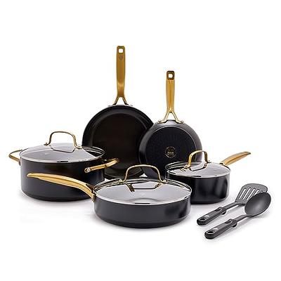 Copper Chef Black Diamond 10 Pieces Aluminum Non Stick Cookware Set Copper  Chef - Yahoo Shopping