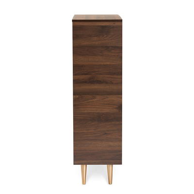 Baxton Studio Rossin Modern Walnut Brown Finished 2-Door Wood