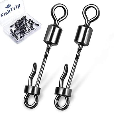 AMYSPORTS Line Connector Fishing Snap Stainless High Strength Snaps Swivels  Saltwater Quick Change Fishing Snap Clip Freshwater, Swivels & Snaps 