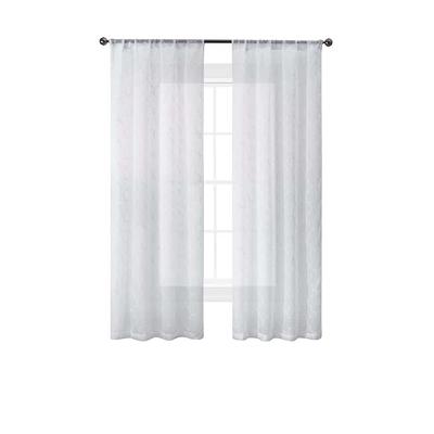 Jessica Simpson Tallulah Textured Blackout Grommet Window Curtain Panel Pair with Tiebacks - 76 x 96 - Blue