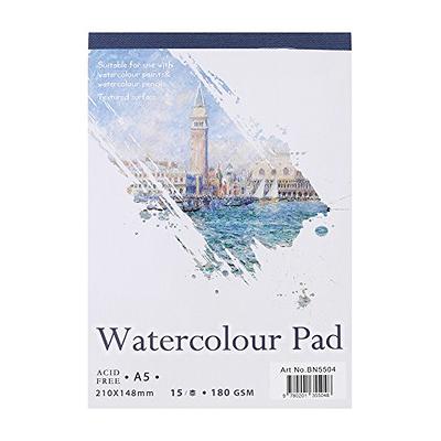 6 Pcs Watercolor Paper Sketchbook 3.5 x 5.5 in 24 Sheets Mini Watercolor  Journal Pocket Watercolor Notebook 140 LB Cold Press Watercolor Painting  Book