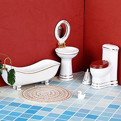 Miniatures Dollhouse Bathroom Toilet