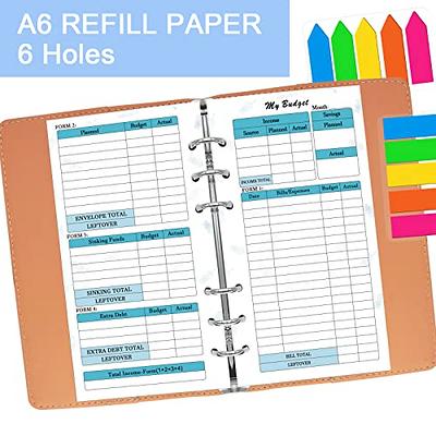 6 Holes Binder Planner Inserts, Weekly Monthly Planner Inserts for