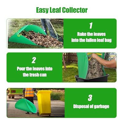 Leaf Bags, 2-Pack 132 Gallon Large Heavy Duty Reusable Yard Waste Bags with  Hand