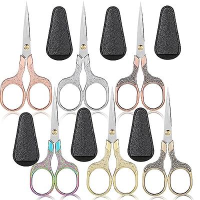 Mini Scissors With Cover Embroidery Scissors Kit Crafting Sewing Threading  Needlework Scissors With Leather Scissors Cover.