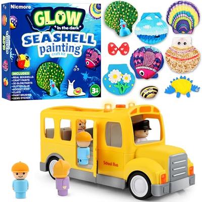 Nicmore Kids Sea Shell Art & Crafts: Glow in The Darkness Painting Kits  Crafts for Age 4[]