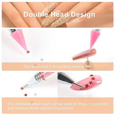 5 Pack Rhinestone Dotting Pen, Dual-Ended Rhinestone Gems Crystals Studs  Wax Pencil Picker Tools Pens for Nail Art DIY Decoration, Diamond Painting