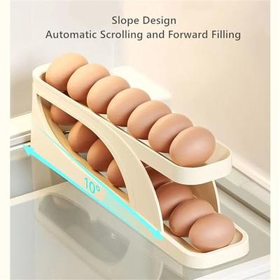 Egg Holder, Single Layer Deviled Egg Tray with Lid Egg Carrier Box  Dispenser Container for 15 Eggs 