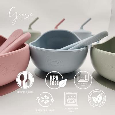 Sperric Silicone Baby Feeding Set - Infant Suction Bowls With Lids And  Spoons